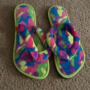 fuzzy sandals